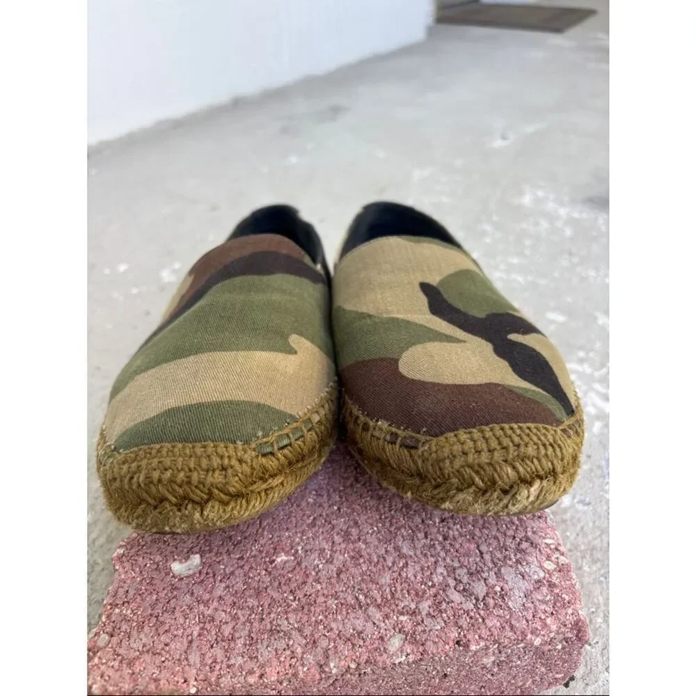 Saint Laurent camouflage canvas espadrilles